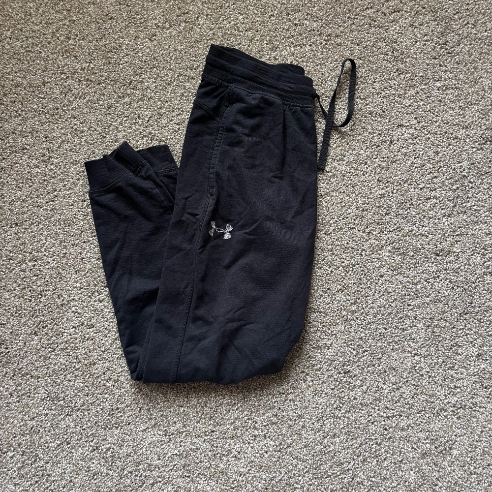 Black Under Armour jogger Sweatpants Size M - Picture 2 of 3